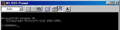 windows 98 MS-DOS prompt