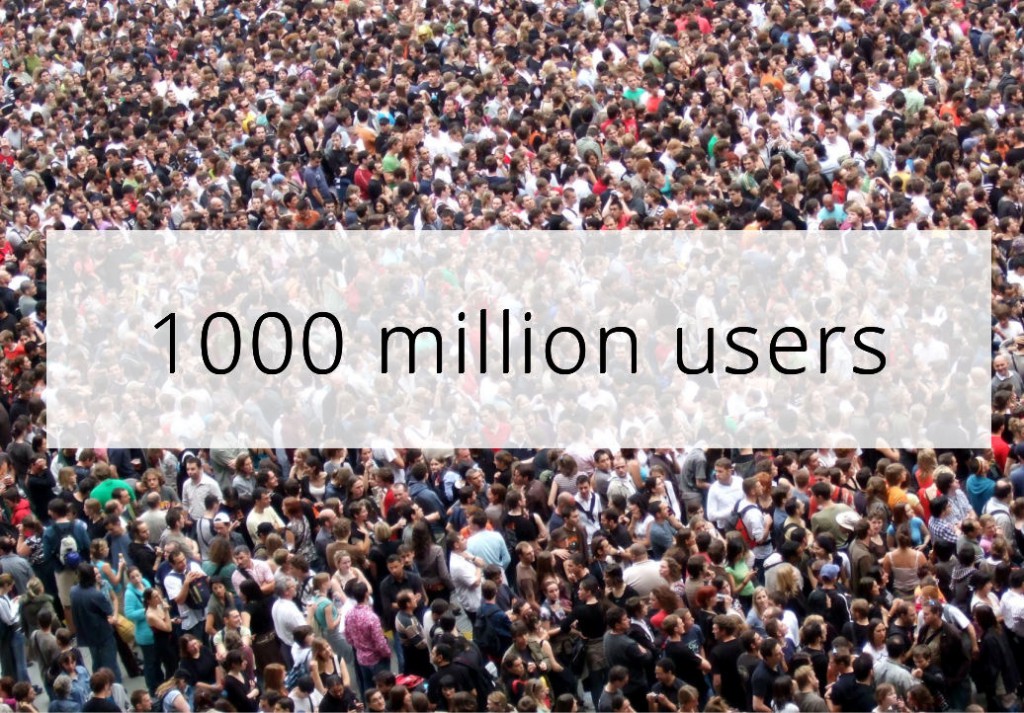 1000 million users